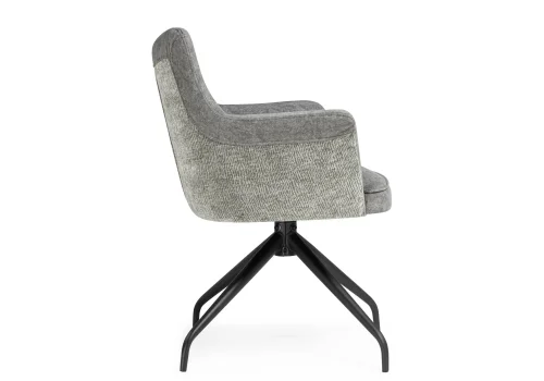 Стул на металлокаркасе Kaser 360 крутящийся grey / black 15841 Woodville, серый/шенилл кашемир, ножки/металл/чёрный, размеры - ****660*580мм фото 5