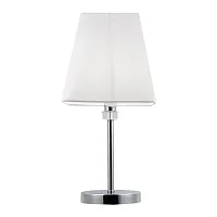 Настольная лампа Kensington A4098LT-1CC Arte Lamp белая на 1 лампу, основание хром металл в стиле современный 