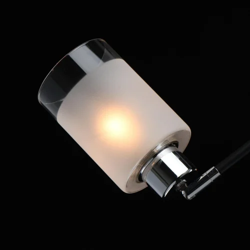 Люстра потолочная Олимпия 638015107 DeMarkt белая на 7 ламп, основание чёрное хром в стиле современный  фото 5