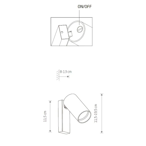 Бра с выключателем Mono 7780-NW Nowodvorski латунь на 1 лампу, основание латунь в стиле современный фото 2 Бра с выключателем Mono 7780-NW Nowodvorski латунь на 1 лампу, основание латунь в стиле современный фото 2