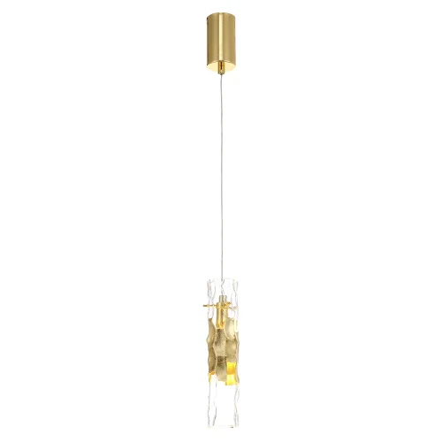 Светильник подвесной PRIMAVERA SP1 GOLD Crystal Lux прозрачный на 1 лампу, основание золотое в стиле современный фото 2