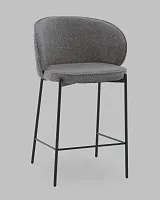 Стул полубарный Тисдейл букле темно-серый УТ000041696 Stool Group, серый/букле, ножки/металл/чёрный, размеры - *****