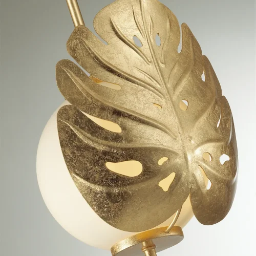 Светильник подвесной Jungle 4864/1A Odeon Light золотой 1 лампа, основание золотое в стиле современный флористика арт-деко  фото 3