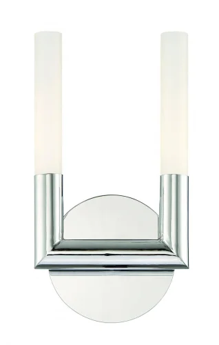 Бра LED FLOP W3390.2 chrome Lucia Tucci белый на 2 лампы, основание хром в стиле современный 