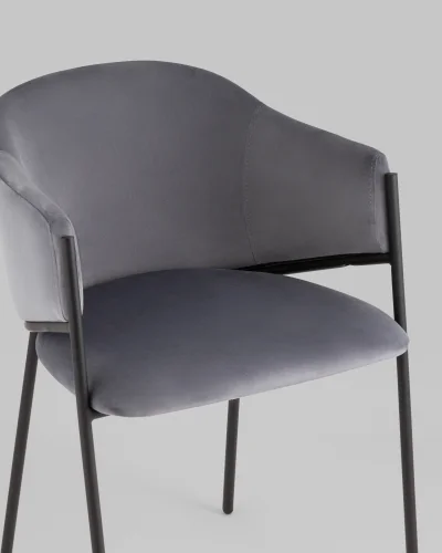 Стул Brace велюр серый УТ000039130 Stool Group, /, ножки//, размеры - *780***560*560 фото 2