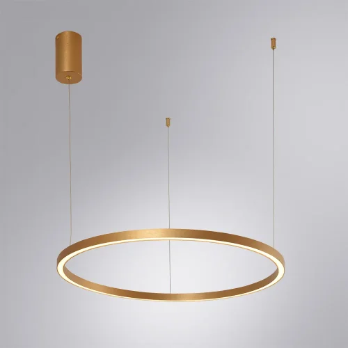 Светильник подвесной LED Smooth A2223SP-1PB Arte Lamp медь 1 лампа, основание медь в стиле минимализм современный кольца фото 2