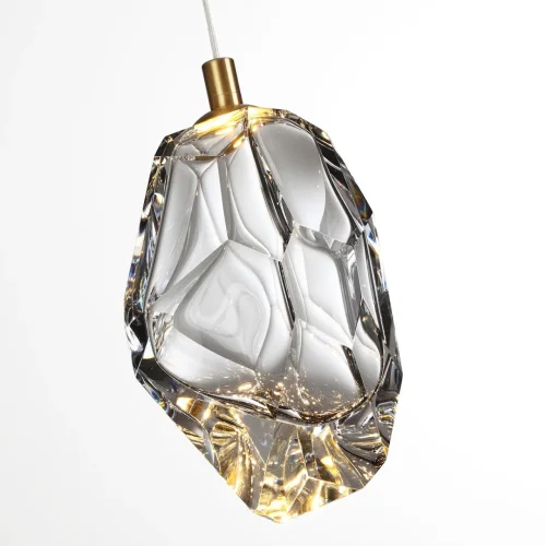 Светильник подвесной LED Gemme 7114/4LA Odeon Light прозрачный на 1 лампу, основание бронзовое в стиле классический современный выдувное фото 6