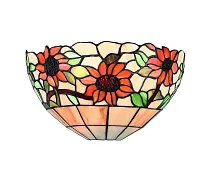 Бра Avintes OML-80701-01 Omnilux разноцветный 1 лампа, основание античное бронза в стиле тиффани цветы