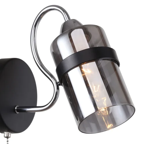 Бра с выключателем Affable 2351-1W F-promo серый на 1 лампа, основание чёрное хром в стиле современный  фото 5