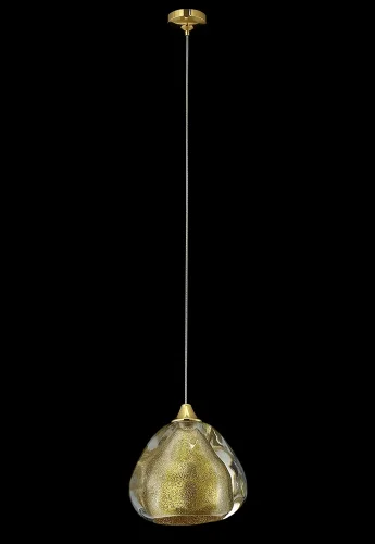 Светильник подвесной VERANO SP1 GOLD Crystal Lux прозрачный золотой 1 лампа, основание золотое в стиле современный выдувное фото 3