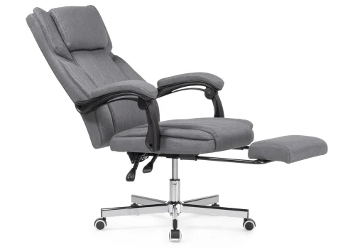 Компьютерное кресло Damir gray 15402 Woodville, серый/ткань, ножки/металл/хром, размеры - *1130***650* фото 7