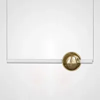 Светильник подвесной broom ORION GLOBE LIGHT white B L600 186665-22 ImperiumLoft белый на 1 лампу, основание золотое в стиле современный 