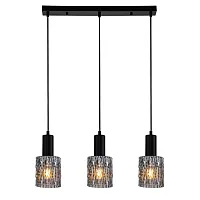 Светильник подвесной Rain 10189/3S Black Escada чёрный серый 3 лампы, основание чёрное в стиле лофт 