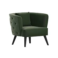 Кресло Gloria 701093 Milosh Tendence, зелёный/велюр, ножки/дерево/серый, размеры - ***800*800*мм