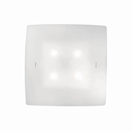 Светильник потолочный CELINE PL4 Ideal Lux прозрачный 4 лампы, основание белое в стиле модерн квадраты