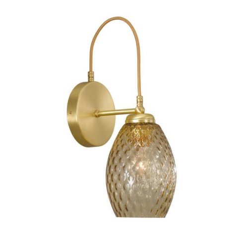 Бра A 10033/1 Reccagni Angelo янтарный на 1 лампа, основание матовое золото в стиле классический современный  фото 4