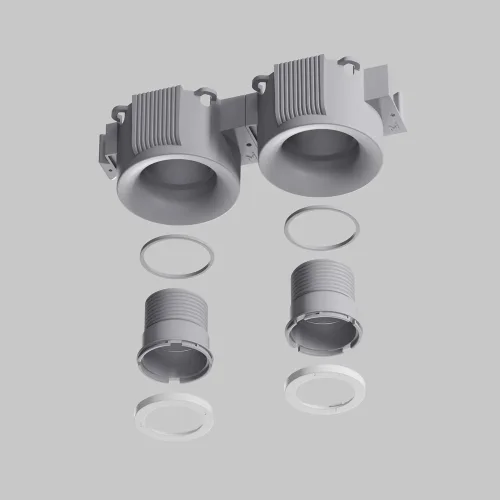 Светильник точечный Intro 2.0 DL135-GU10-W Maytoni белый на 1 лампу, основание белое в стиле современный круглый фото 3