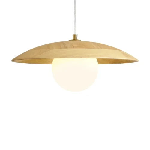 Светильник подвесной Albero FR5589PL-01T Freya коричневый белый на 1 лампу, основание латунь в стиле современный кантри фото 14