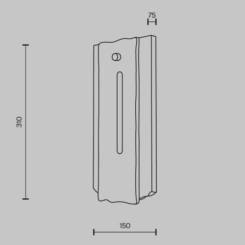 Бра ЛЕД Вентана / Ventana MOD523WL-L15BG3K Maytoni бежевый на 1 лампу, основание бежевое в стиле современный фото 7