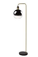 Торшер Julius 34738/01/65 Lucide  прозрачный серый 1 лампа, основание золотое чёрное в стиле модерн
