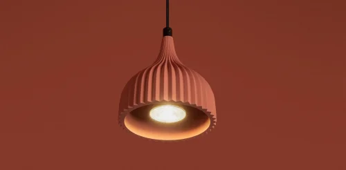 Светильник подвесной Terra FR5582PL-01R Freya красный на 1 лампу, основание чёрное в стиле современный мемфис фото 7