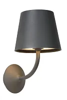 Настенный светильник LED Justin 27888/07/30 Lucide уличный IP65 чёрный 1 лампа, плафон чёрный в стиле современный LED