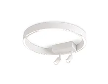Светильник потолочный LED FL5805 Ambrella light белый 1 лампа, основание белое в стиле современный хай-тек кольца