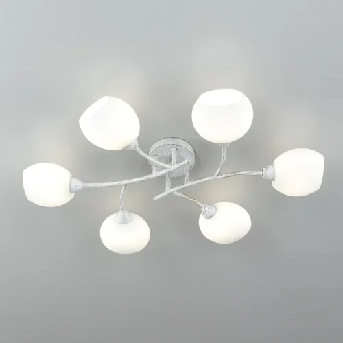 Люстра потолочная Флорида CL148160 Citilux белая на 6 ламп, основание белое в стиле современный  фото 2