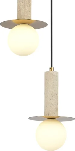 Светильник подвесной Earthy SL1194.303.03 ST-Luce белый на 3 лампы, основание латунь в стиле современный каскад фото 2