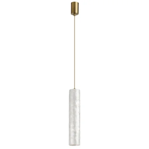 Светильник подвесной ЛЕД Seashell 7199/8L Odeon Light белый на 1 лампу, основание бронзовое в стиле хай-тек Светильник подвесной ЛЕД Seashell 7199/8L Odeon Light белый на 1 лампу, основание бронзовое в стиле хай-тек
