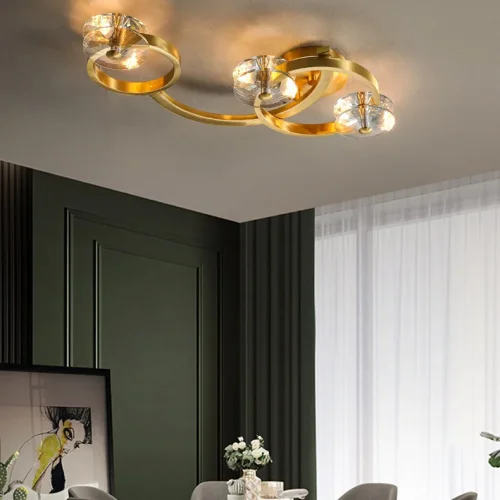 Светильник потолочный ADONICA ARCH L8 208108-23 ImperiumLoft прозрачный на 8 ламп, основание латунь в стиле современный фото 11