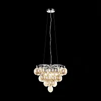 Люстра подвесная Sospiro SL432.203.05 ST-Luce янтарная на 5 ламп, основание хром в стиле современный 