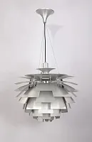 Светильник подвесной Zephyr 199.1 D720 alluminio Lucia Tucci бежевый 1 лампа, основание серое в стиле арт-деко хай-тек современный 