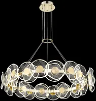 Люстра подвесная LED с пультом Helena WE453.30.303 Wertmark прозрачная на 1 лампа, основание золотое в стиле модерн с пультом