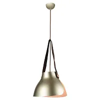Светильник подвесной лофт Huntington GRLSP-9843 Lussole бежевый 1 лампа, основание бежевое в стиле лофт 