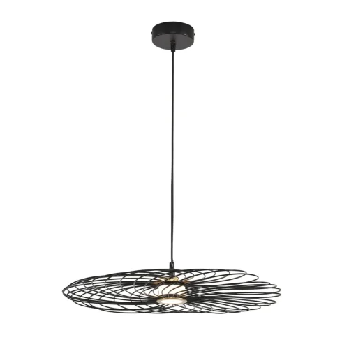 Светильник подвесной LED Camomile 8379/10L Lumion чёрный на 1 лампу, основание чёрное в стиле лофт 