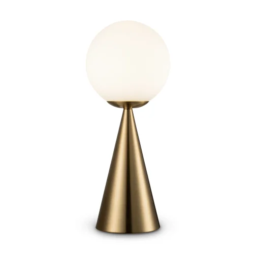 Настольная лампа Glow FR5289TL-01BS Freya белая на 1 лампу, основание латунь металл в стиле современный молекула шар