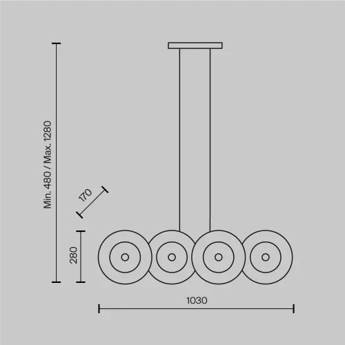 Светильник подвесной Aster MOD007PL-08G1 Maytoni янтарный прозрачный на 8 ламп, основание золотое в стиле современный арт-деко шар фото 3