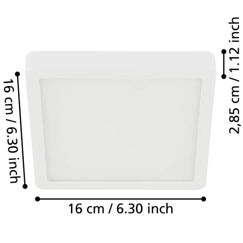 Светильник накладной LED Fueva 5 900646 Eglo белый 11 ламп, основание белое в стиле современный квадратный фото 4