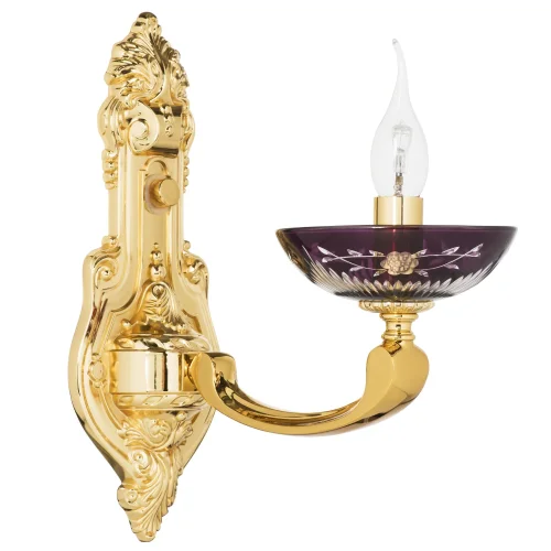 Бра Barcato 697612 Osgona фиолетовый без плафона на 1 лампа, основание золотое в стиле арт-деко 