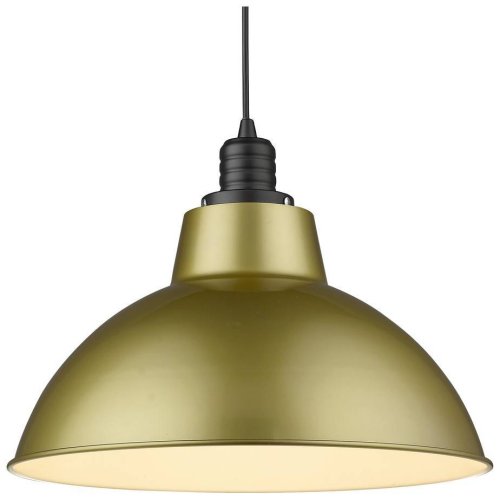 Светильник подвесной Pino WE272.01.406 Wertmark матовый золото 1 лампа, основание чёрное в стиле лофт модерн  фото 2