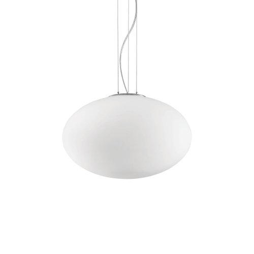 Светильник подвесной CANDY SP1 D40 Ideal Lux белый 1 лампа, основание никель в стиле современный 
