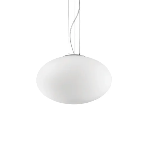 Светильник подвесной CANDY SP1 D40 Ideal Lux белый на 1 лампу, основание никель в стиле современный 