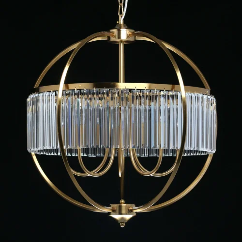 Люстра подвесная Гослар 498015705 MW-Light прозрачная на 5 ламп, основание бронзовое в стиле классический  фото 3