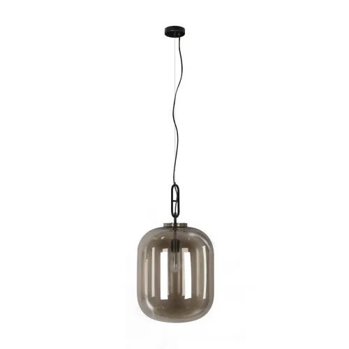 Светильник подвесной Oda 10195/350 Amber LOFT IT янтарный на 1 лампу, основание чёрное в стиле современный выдувное
