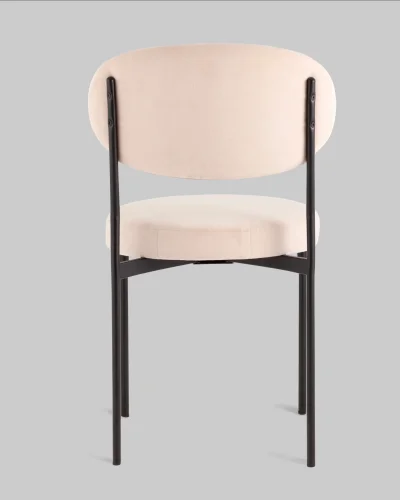 Стул Бриф DD велюр бежевый УТ000041426 Stool Group, бежевый/велюр, ножки/металл/чёрный, размеры - *830**** фото 4