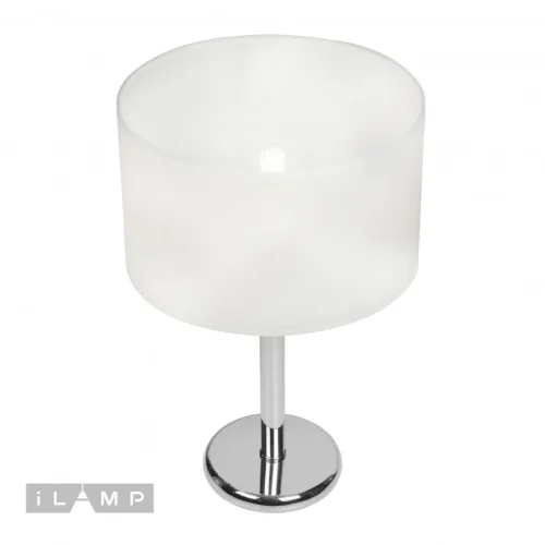 Настольная лампа Joy RM003/1T CR iLamp белая 1 лампа, основание хром металл в стиле современный американский  фото 3