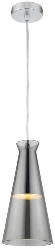 Светильник подвесной Marco WE207.01.226 Wertmark серый прозрачный 1 лампа, основание матовое никель в стиле современный 