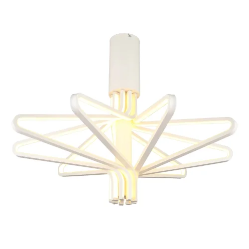 Люстра потолочная LED Bisacquino OML-18807-180 Omnilux белая на 1 лампа, основание белое в стиле хай-тек 