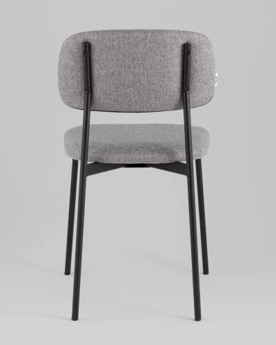 Стул Майло рогожка серый УТ000040137 Stool Group, серый/рогожка, ножки/металл/чёрный, размеры - ***** фото 4
